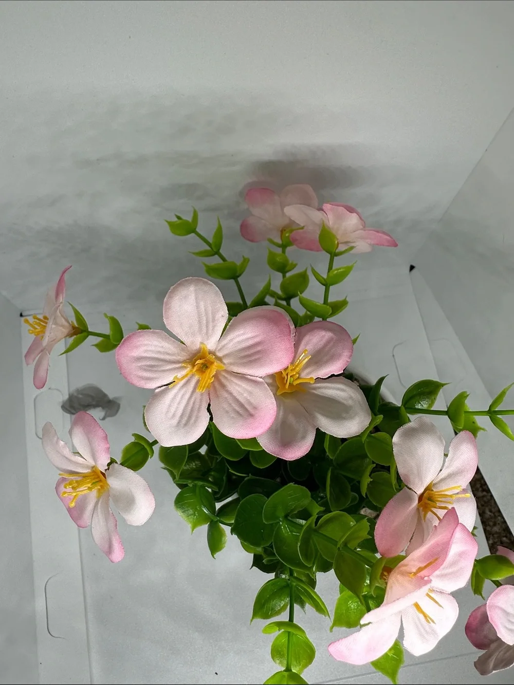Artificial Pink Flower Pot Set - Home Accents